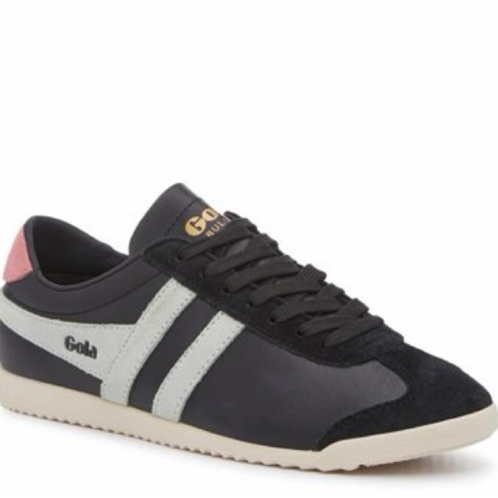 Gola Bullet Sneaker Women's Black/Matcha/Coral Leather/Suede Size 8.5